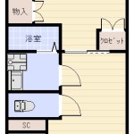 間取りアベノセレクトハウス阿倍野筋５クリーニング屋隣